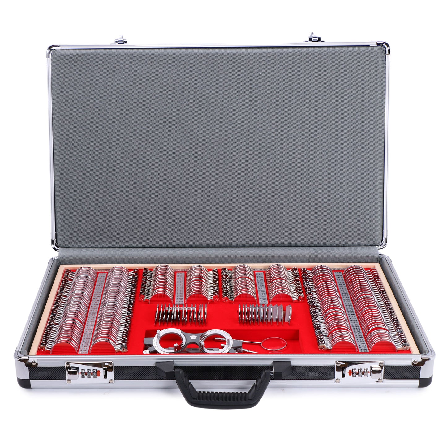 UCanSee® 266 Testlinsen-Set, optisches Set, Aluminiumgehäuse, Metallrand, Klasse A