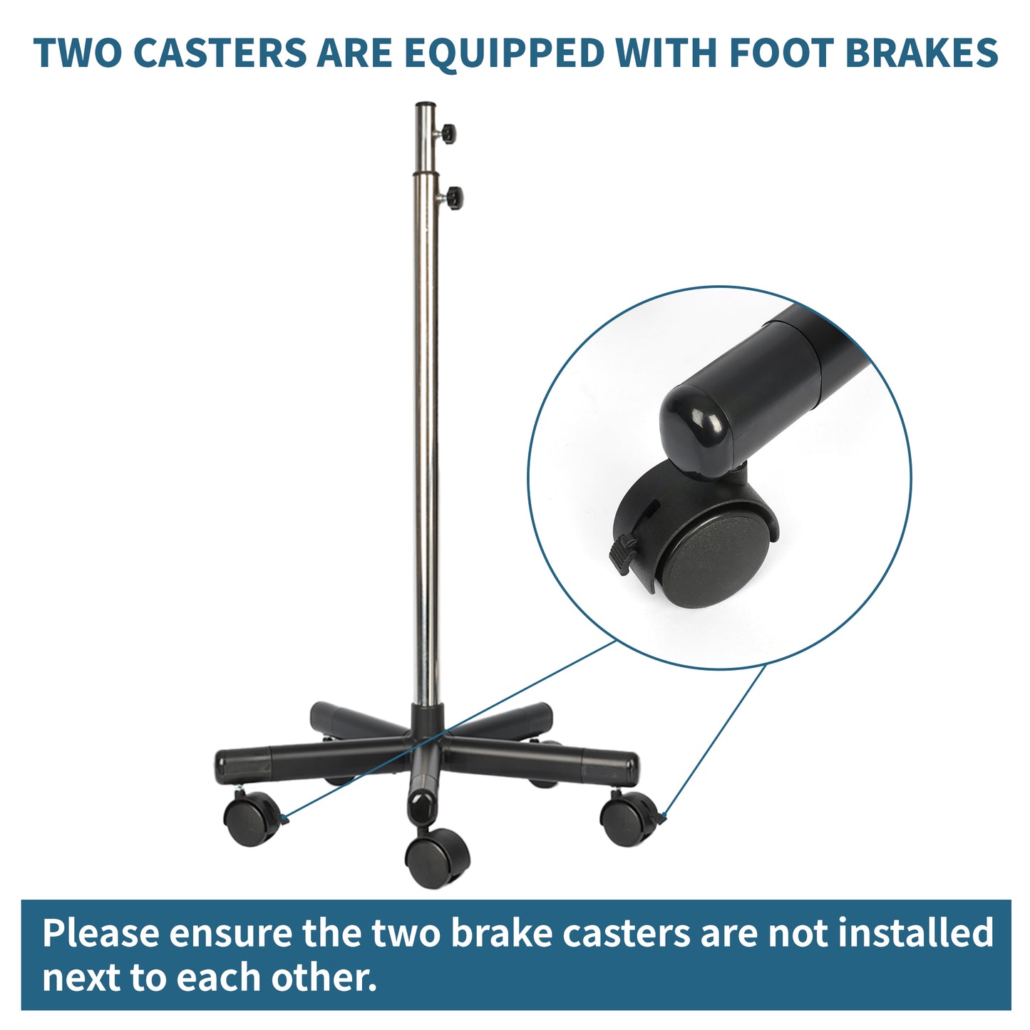 LED Examination Light with 3×3W LEDs, Dimmable Brightness, Flexible Gooseneck & Floor Stand