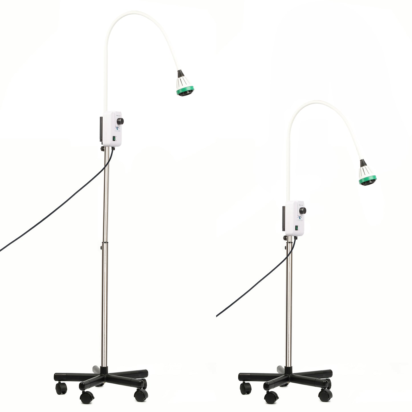 LED Examination Light with 3×3W LEDs, Dimmable Brightness, Flexible Gooseneck & Floor Stand