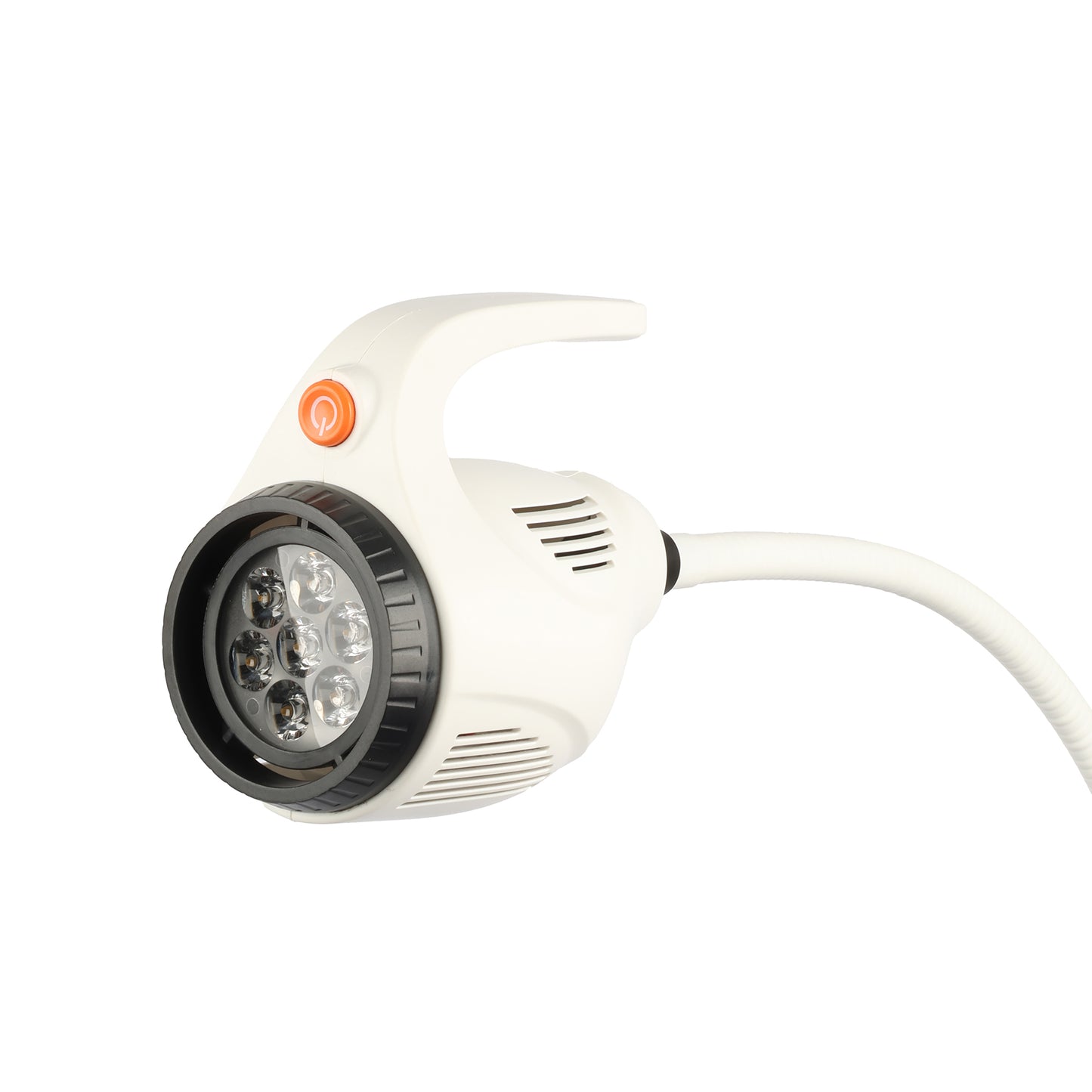 LED Inspection Light with 7×3W LEDs, Dimmable Brightness, Flexible Gooseneck & Floor Stand