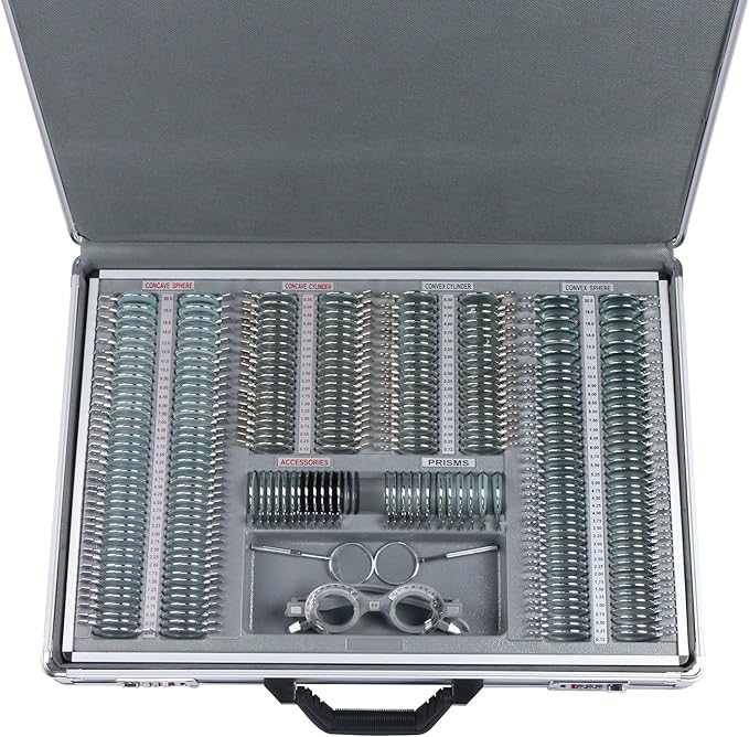 UCanSee 104-Piece Optical Trial Lens Set With Metal Rim & Aluminum Case