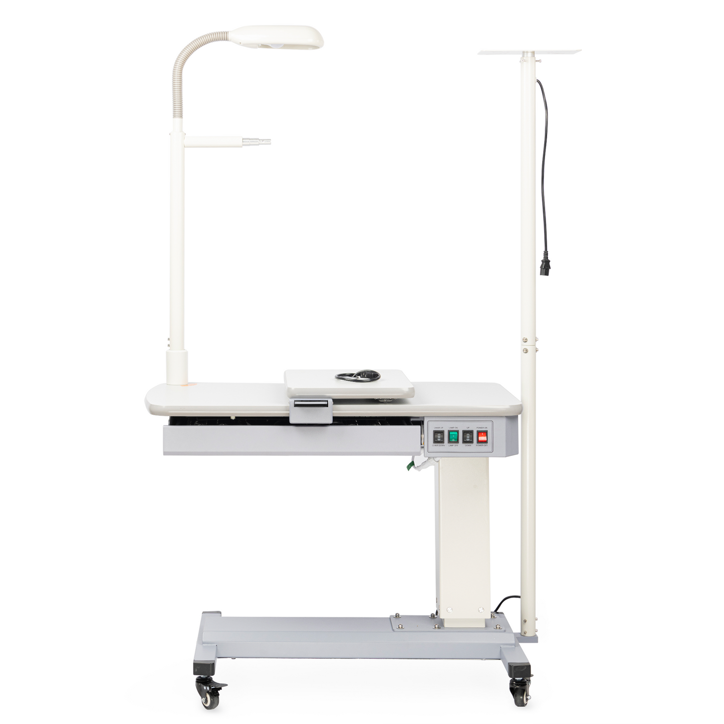Ophthalmic Combination Table Optometrist Motorized Lift Work Table(35.2" x 18.9")