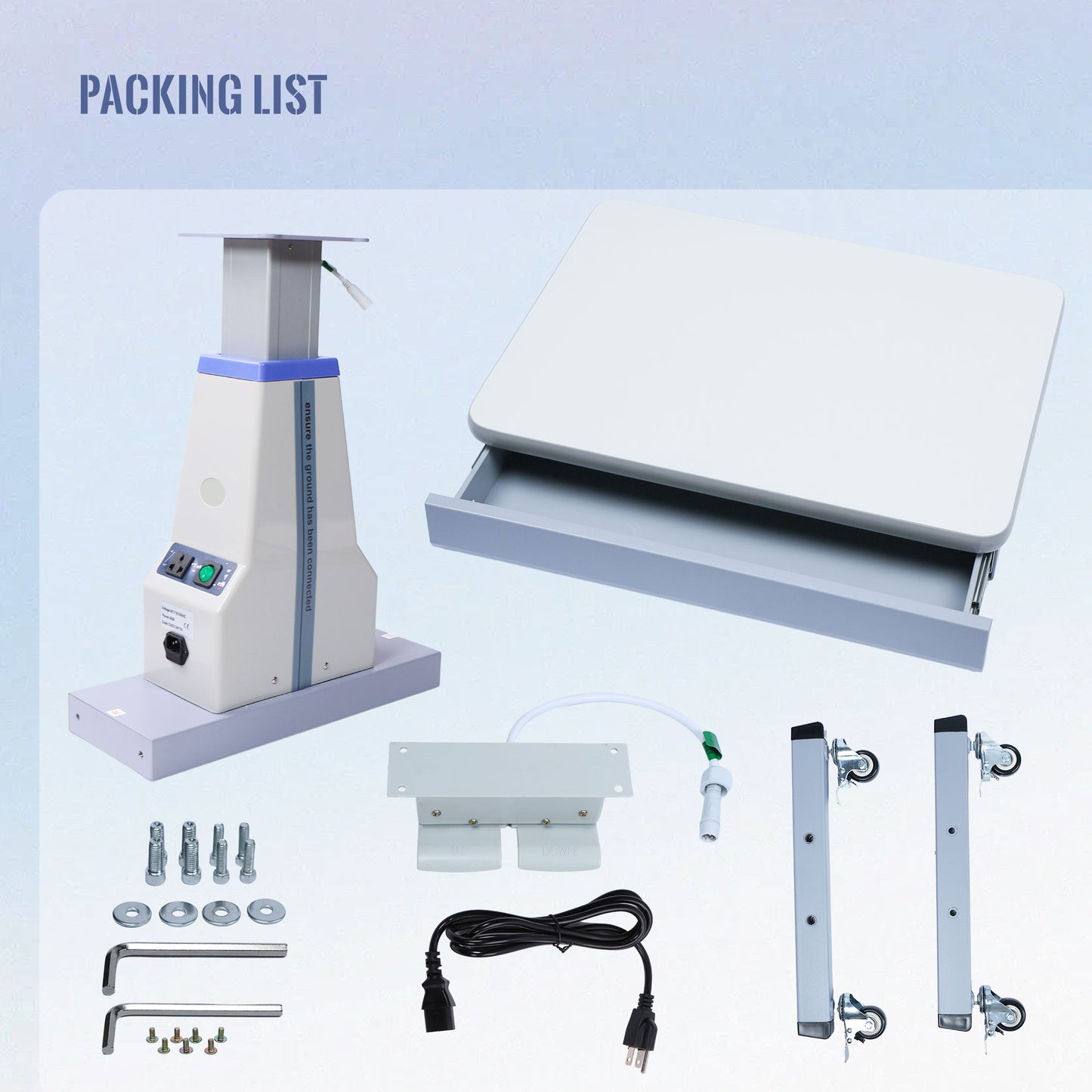 Ophthalmic Motorized Lift Table with a Drawer (23.62" x 18.11")