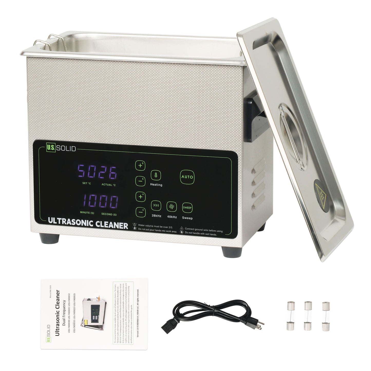 3L Ultrasonic Cleaner – 28/40kHz Dual-Frequency Digital Cleaning Machine with Heater & Degas