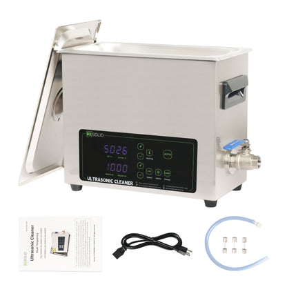 6L Ultrasonic Cleaner – 28/40kHz Dual-Frequency Digital Cleaning Machine with Heater, Timer, and Degas Function