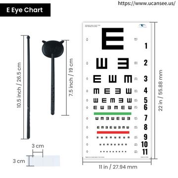 Waterproof Snellen Eye Chart Standard Visual Acuity Chart with