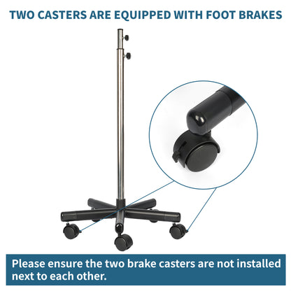 LED Examination Light with 3×3W LEDs, Dimmable Brightness, Flexible Gooseneck & Floor Stand