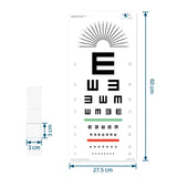 UCanSee UCanSee E Eye Chart Visual Acuity Chart with Astigmatism Dial for Eye Exams 20 Feet (11x24 Inches)
