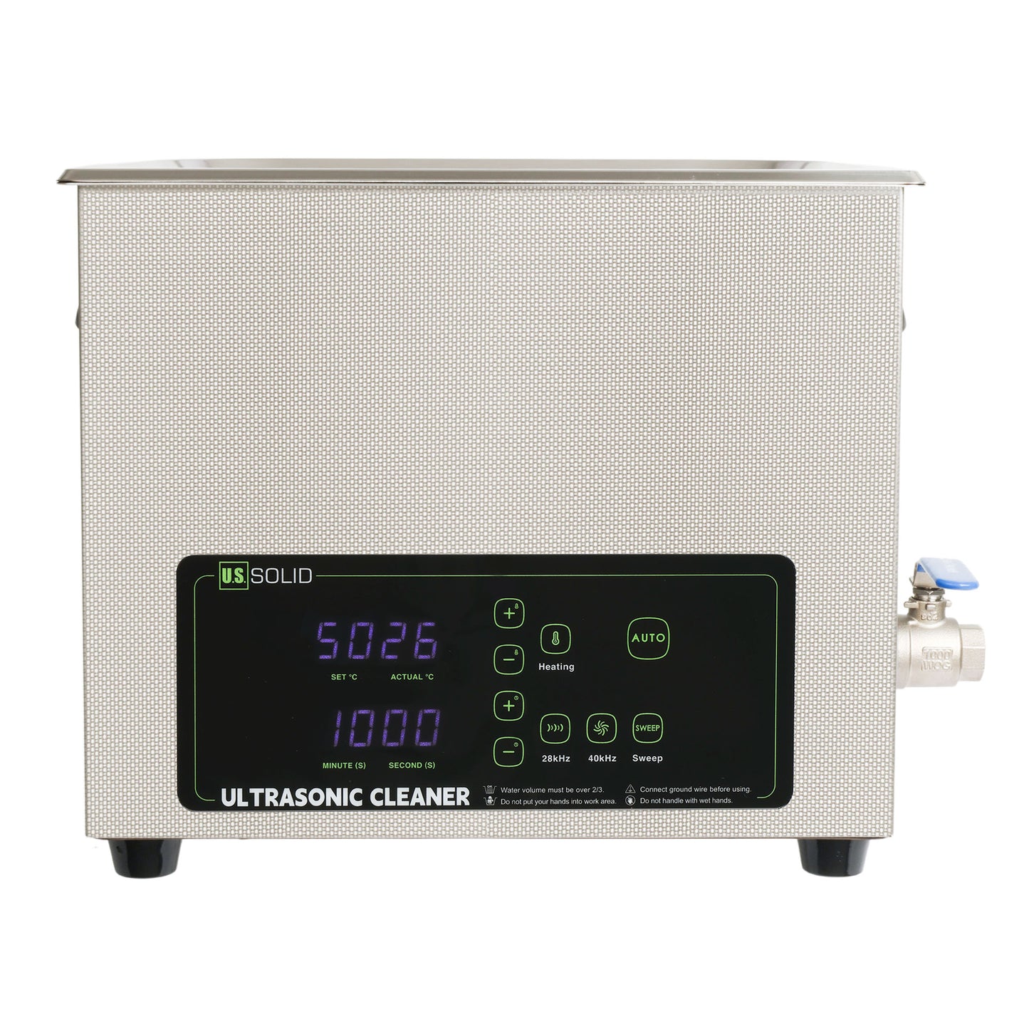 10L Ultrasonic Cleaner – Dual Frequency 28/40kHz with Heater, Timer & Degas Function