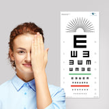 UCanSee UCanSee E Eye Chart Visual Acuity Chart with Astigmatism Dial for Eye Exams 20 Feet (11x24 Inches)