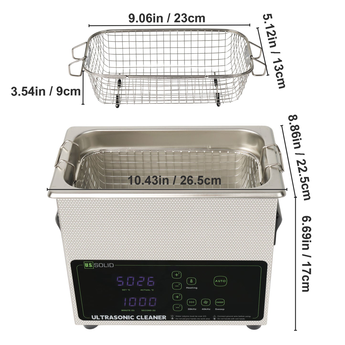3L Ultrasonic Cleaner – 28/40kHz Dual-Frequency Digital Cleaning Machine with Heater & Degas
