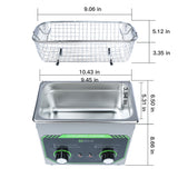 3L U.S. Solid 40 KHz Stainless Steel Ultrasonic Cleaner with Rotary Control