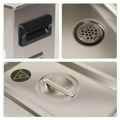 3L Ultrasonic Cleaner – 28/40kHz Dual-Frequency Digital Cleaning Machine with Heater & Degas