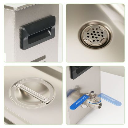 6L Ultrasonic Cleaner – 28/40kHz Dual-Frequency Digital Cleaning Machine with Heater, Timer, and Degas Function