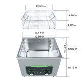 15L U.S. Solid 40 KHz Stainless Steel Ultrasonic Cleaner with Rotary Control