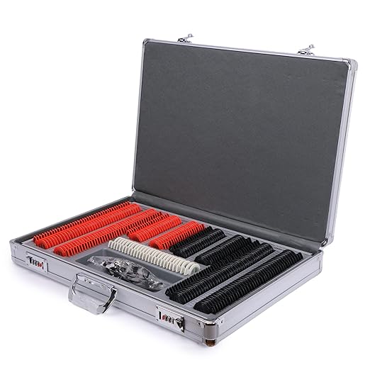266 pcs Optical Trial Lens Set Plastic Rim Optometry Kit Case