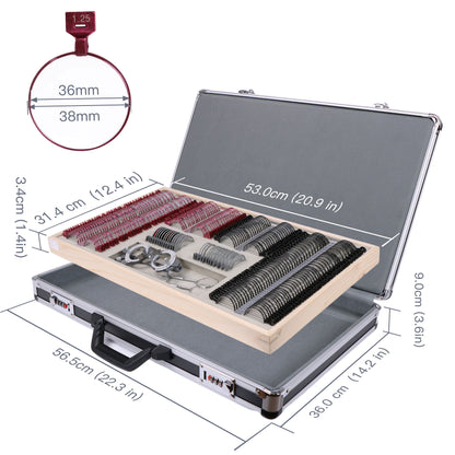 UCanSee® 266 Messlinsen-Set für die Optometrie – Hochwertige Linsen der Klasse A, Metallrand, leicht zu unterscheiden