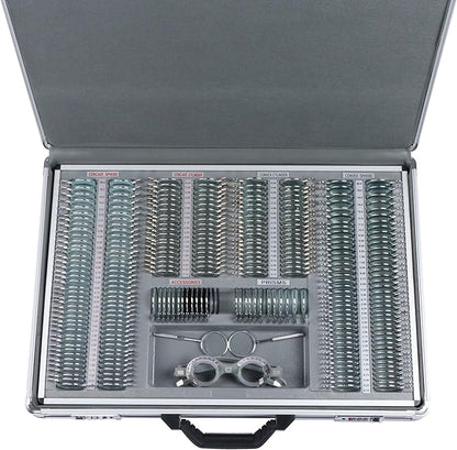 UCanSee® 266-teiliges optisches Testlinsen-Set, Metallrahmen, Aluminiumgehäuse
