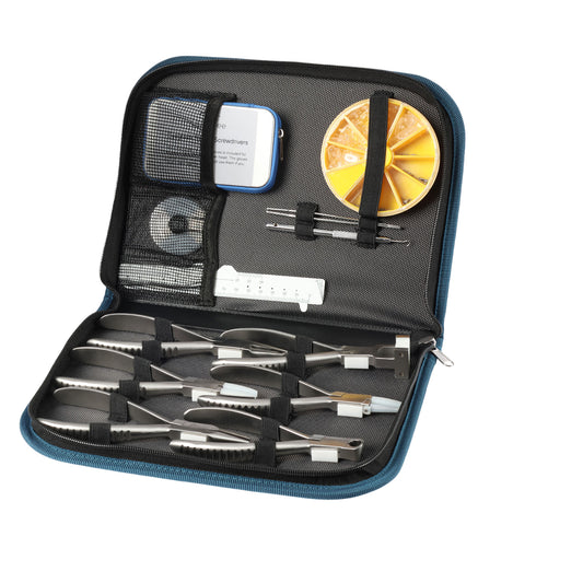 UCanSee Eyeglasses Repair Tool Kit with 6 Eyeglass Adjustment Pliers, 10 Spectacle Screwdrivers, and Repair Accessories Including 50 pcs Nose Pads and 100 pcs Eyeglass Screws