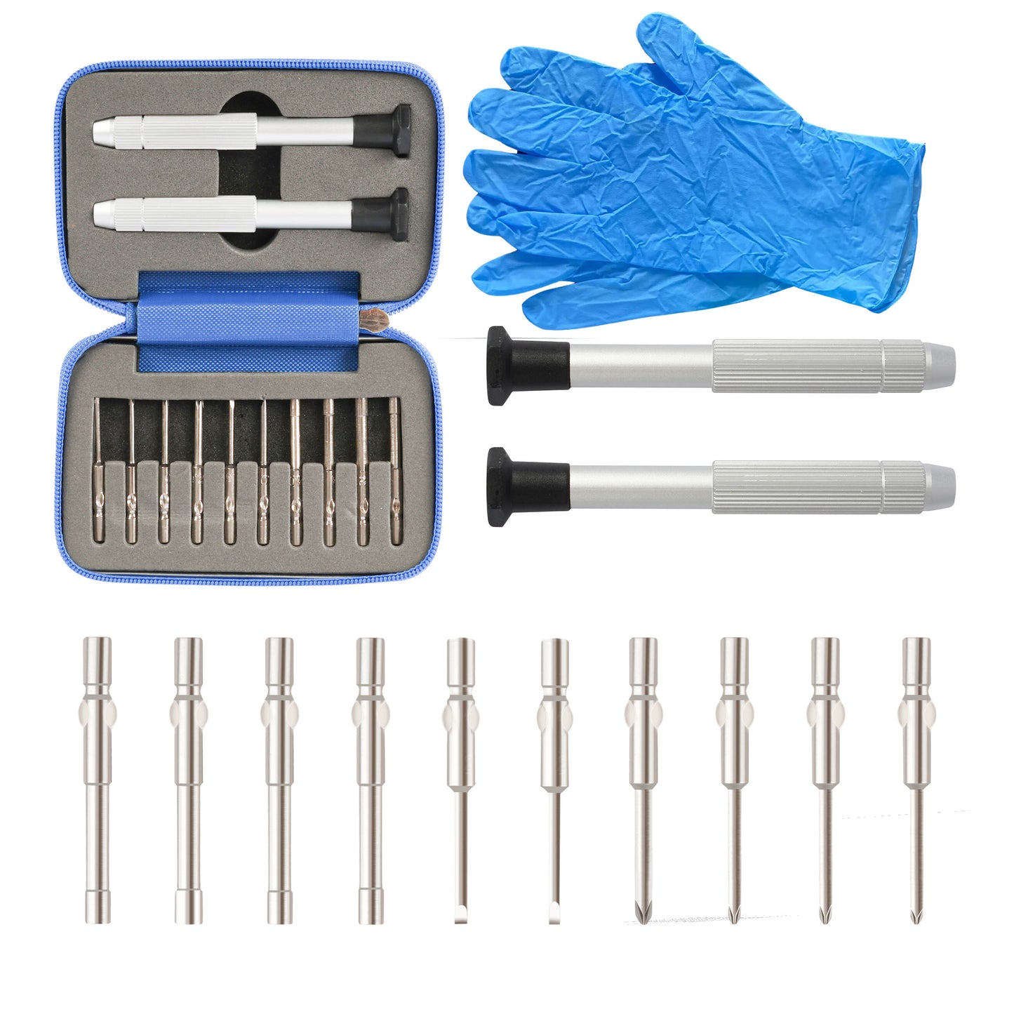UCanSee Eyeglasses Repair Tool Kit with 6 Eyeglass Adjustment Pliers, 10 Spectacle Screwdrivers, and Repair Accessories Including 50 pcs Nose Pads and 100 pcs Eyeglass Screws