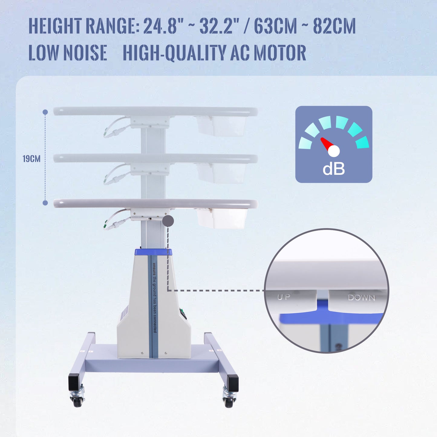 Ophthalmic Motorized Lift Table (22.8" x 15.7")