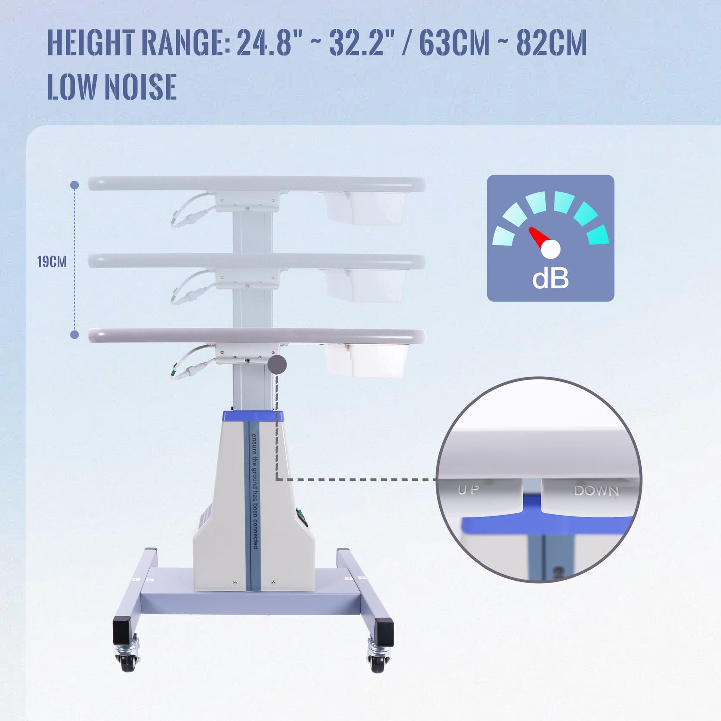 Ophthalmic Motorized Lift Table (22.8" x 15.7")