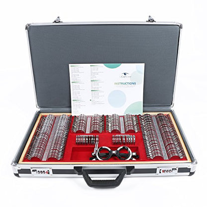 Juego de lentes de prueba UCanSee® 266 Kit óptico Estuche de aluminio Borde metálico Grado A