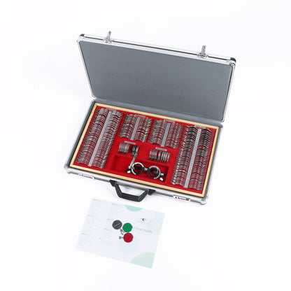 Juego de lentes de prueba UCanSee® 266 Kit óptico Estuche de aluminio Borde metálico Grado A
