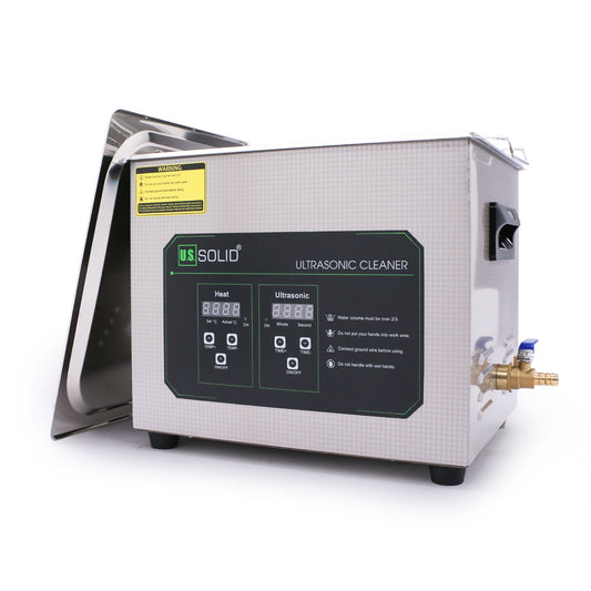 Limpiador ultrasónico de acero inoxidable sólido de 40 kHz de 6,5 l de EE. UU.