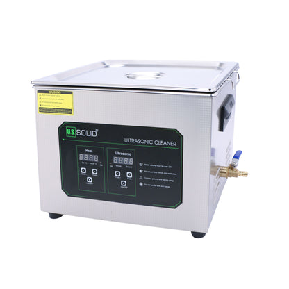 Limpiador ultrasónico de acero inoxidable sólido de 40 kHz de 15 l de EE. UU.