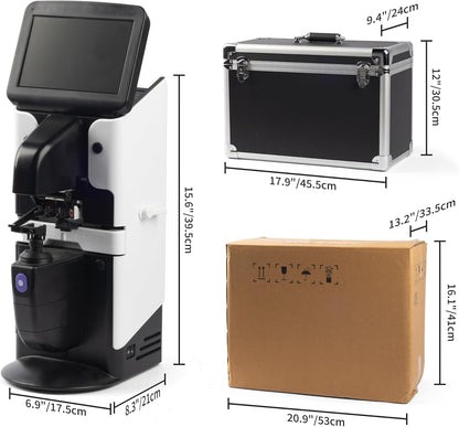 Lensómetro automático con impresora - Pantalla táctil de 7'' - PD, PH, UV - Puerto serie RS232 - Certificación FDA