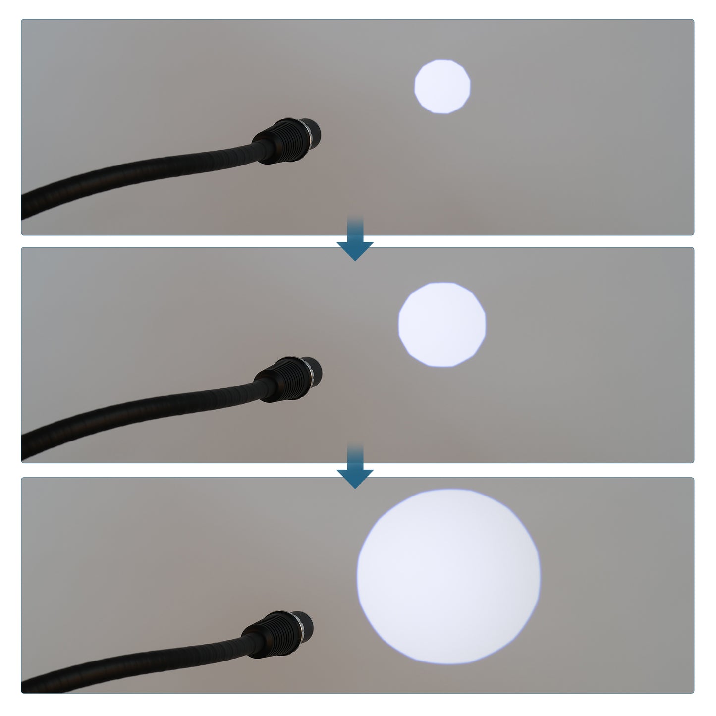 Medical Examination Light, 5W LED Procedure Lamp with Flexible Arm & Adjustable Spot Size – For Clinics and Industrial Use