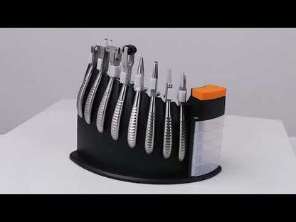 Eyeglass Repair Tools 14 pcs Set 8 Spectacles Pliers 6 Screwdriver with Plastic Holder