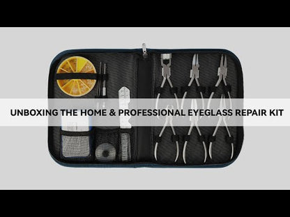 UCanSee Eyeglasses Repair Tool Kit with 6 Eyeglass Adjustment Pliers, 10 Spectacle Screwdrivers, and Repair Accessories Including 50 pcs Nose Pads and 100 pcs Eyeglass Screws
