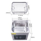 10L U.S. Solid 40KHz Stainless Steel Ultrasonic Cleaner
