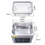6.5L U.S. Solid 40 KHz Stainless Steel Ultrasonic Cleaner