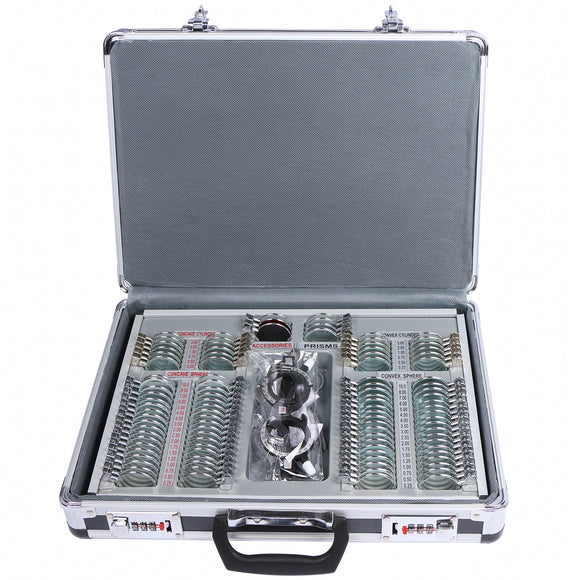 UCanSee® 104 pcs Trial Lens Set Optometry Kit Metal Rim Aluminum Case