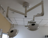 Two Headed Ceiling LED Surgical Exam Light Shadowless Lamp 108 W CE